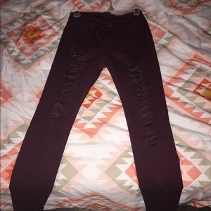 Ripped Skinny maroon jeans